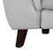 Armen Living Lizette Contemporary Chair in Dark Brown Wood Finish and Dove Gray Genuine Leather LCLZ1DV - alternate 6
